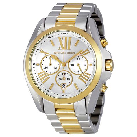 michael kors gold and silver watch mens
